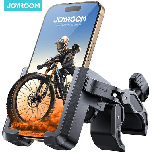 Joyroom Shockproof Bike Phone Holder Half Enclosure 360° View Motorcycle Phone Mount Bicycle Cell Phone Holder For 4.7-7" Phones Ezkrea