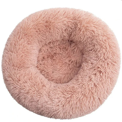 40-90cm Round Pet Bed for Large Dog Bed Super Soft Cat Bed Long Plush Dog House for Medium Dog House Winter Warm Sleeping Ezkrea