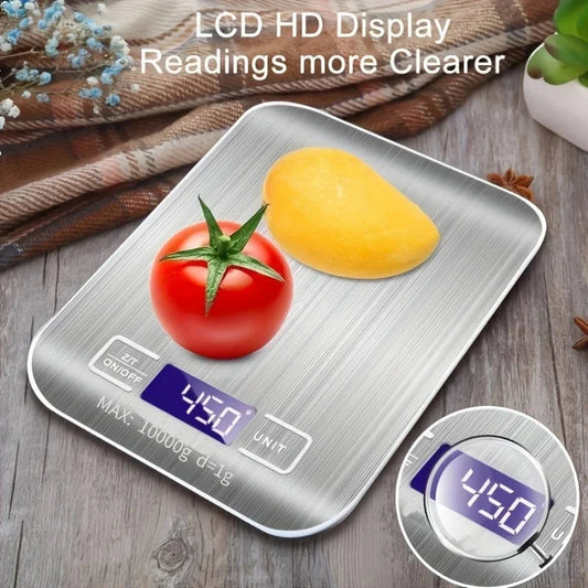 Kitchen Scale 10kg/1g – Portable Digital Food & Coffee Scale with LCD Display for Accurate Measuring Ezkrea