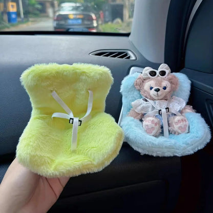 Labubu Car Safety Seat For 15-17cm Mini Plush Idol Doll Air Outlet Aromatherapy Car Ornament Gifts Car Interior Decoration Ezkrea