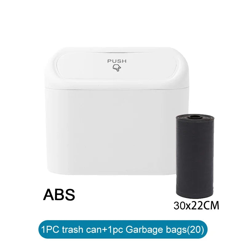 Trash Can for Car with Lid – Leak-Proof Mini Bin with 60/300 Bags | Compact Car Garbage Holder & Organizer Accessory Ezkrea
