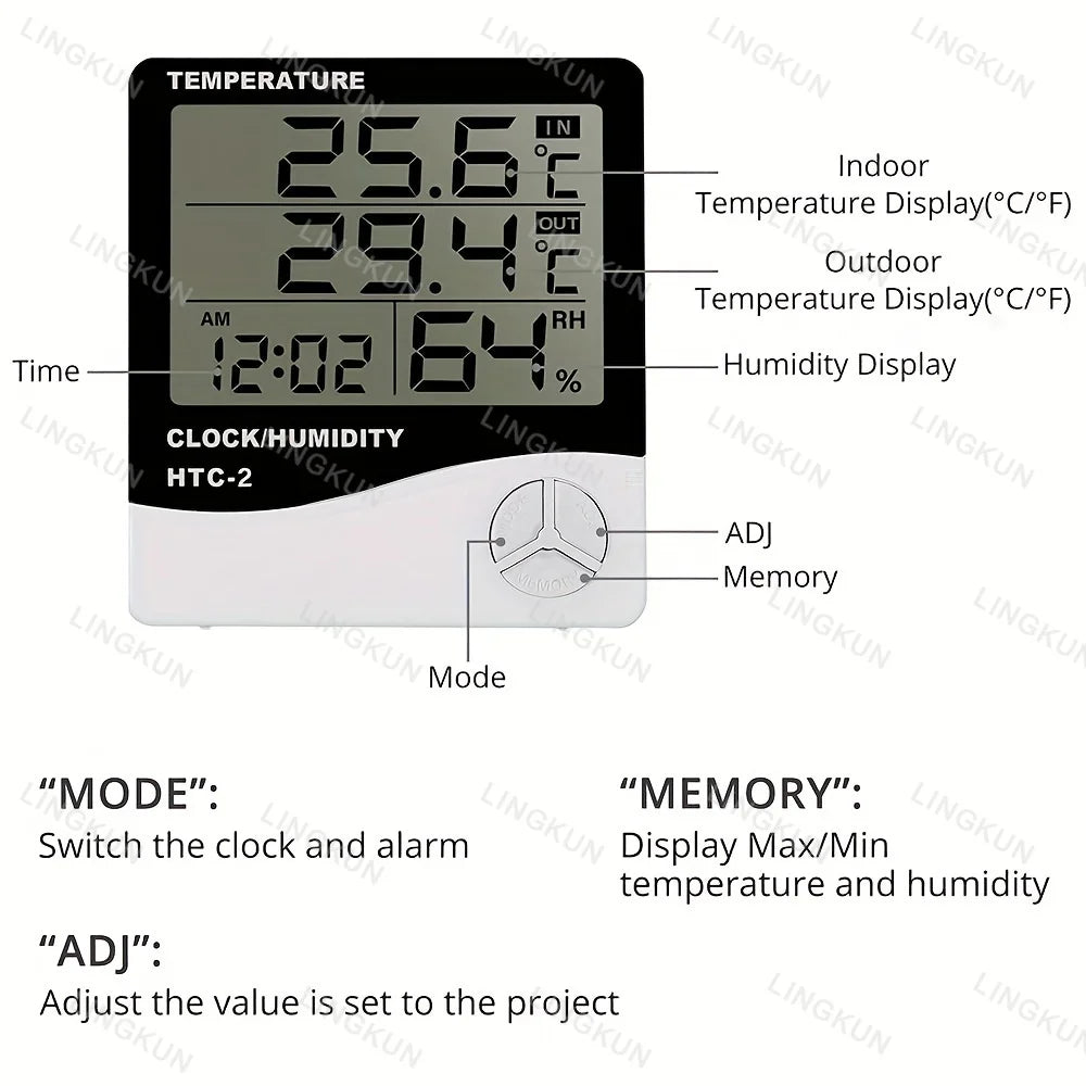 LCD Digital Thermometer & Hygrometer