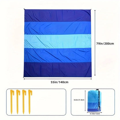 Quick-Dry Waterproof Beach Blanket – Sandproof, Compact & Lightweight – Ideal for Camping, Travel, Hiking & Outdoor Picnics with Carry Bag Ezkrea