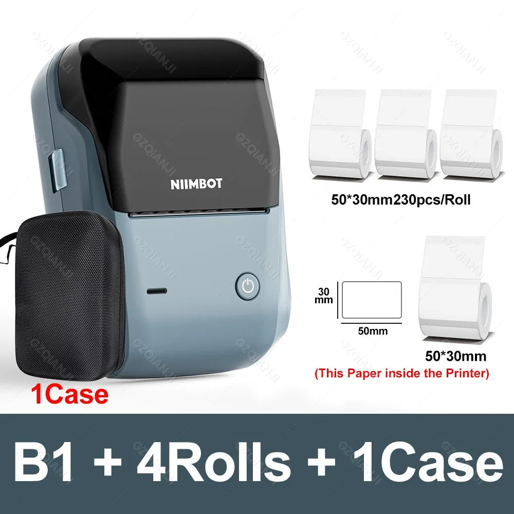 2-Inch Thermal Printer – Portable Bluetooth Label Maker with Waterproof Sticker Rolls Ezkrea