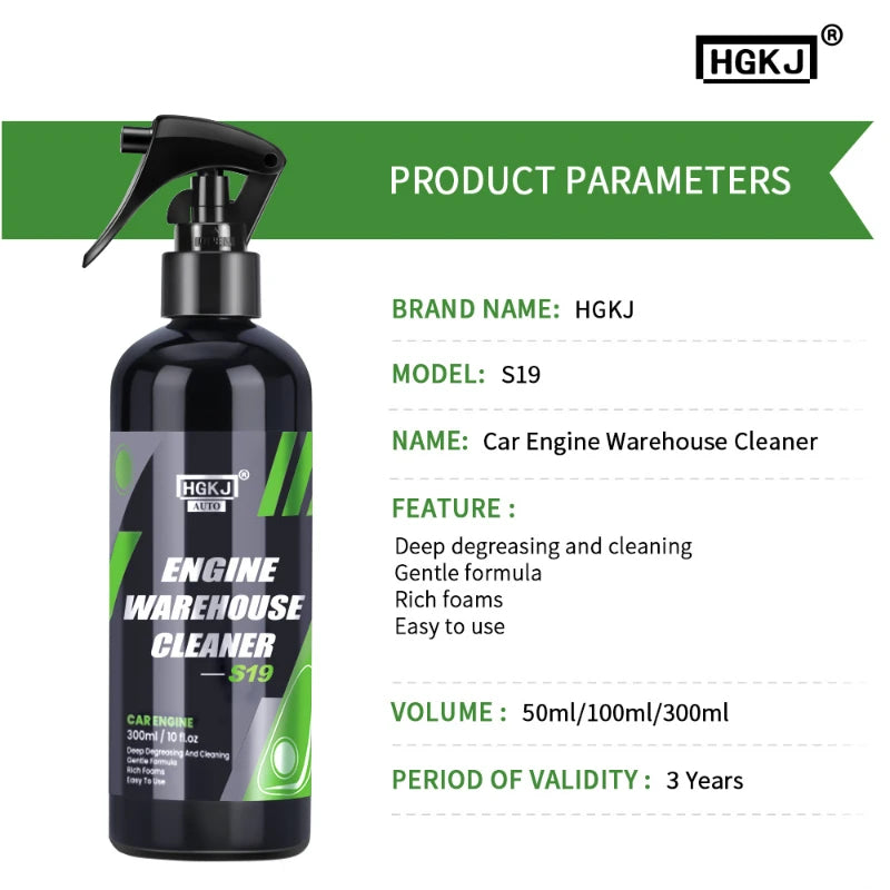 Engine Bay Cleaner Engine Shine Protector Detailer Decontamination Deep Degreasing Compartment Heavy Oil Dust Car Cleaning Tool Ezkrea