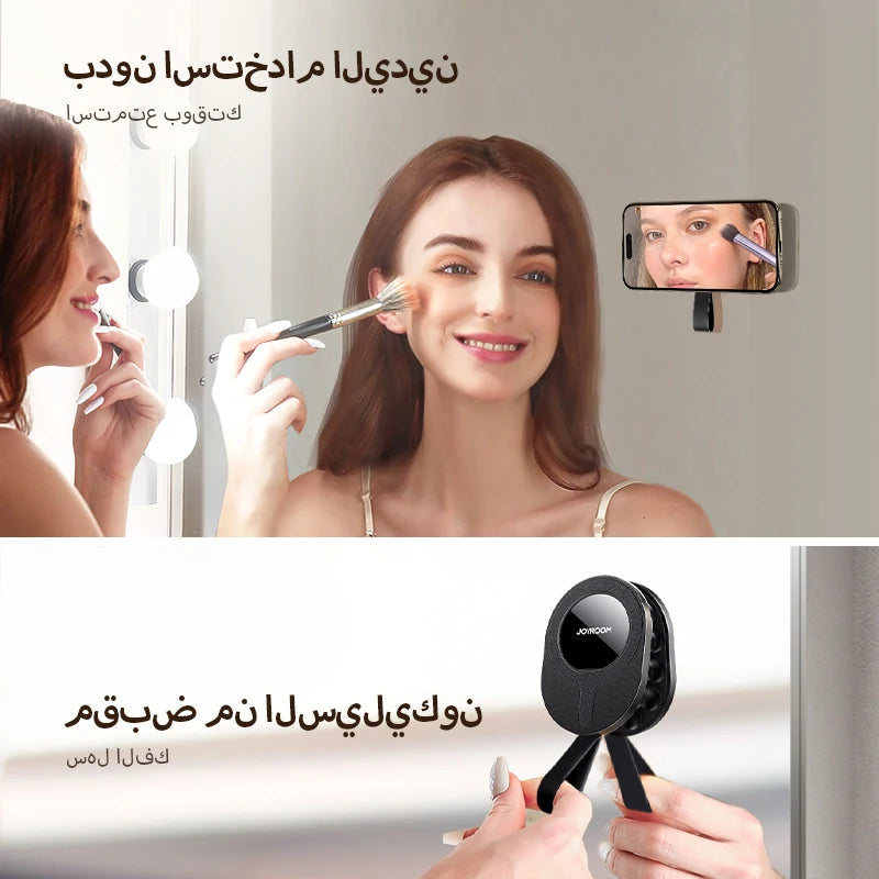 Upgraded Magnetic Suction Cup Phone Holder – Silicone Grip Stand Mount for iPhone & Android Ezkrea
