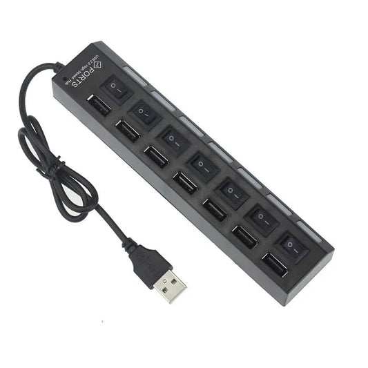 7-in-1 USB Hub Adapter with Power for PC & Laptop Ezkrea