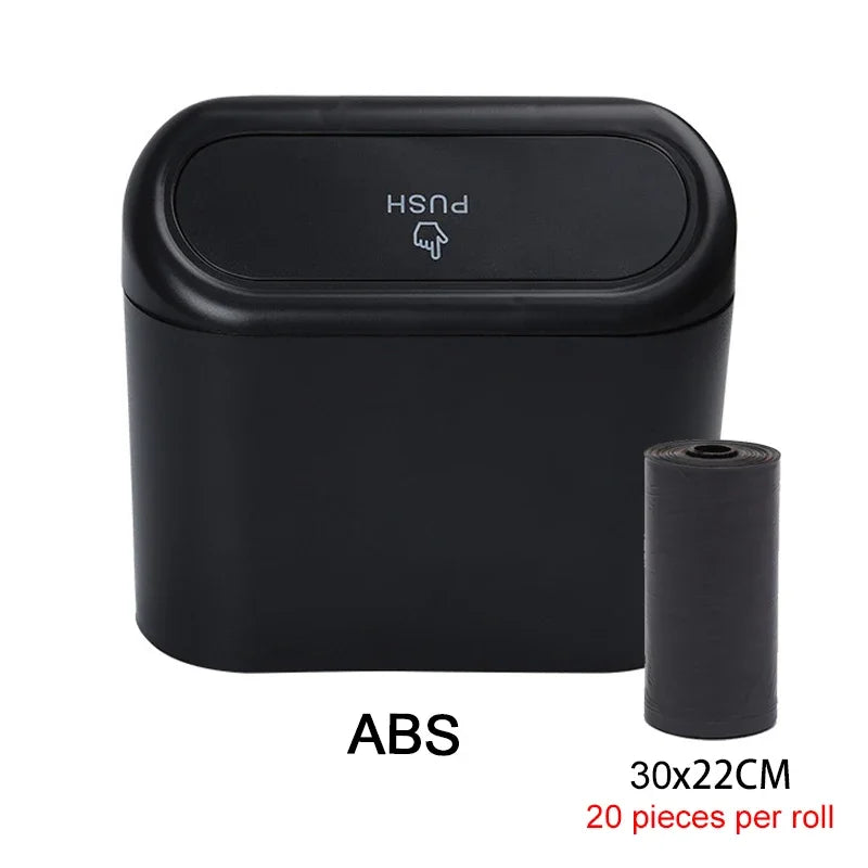 Trash Can for Car with Lid – Leak-Proof Mini Bin with 60/300 Bags | Compact Car Garbage Holder & Organizer Accessory Ezkrea