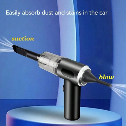 3-in-1 Mini Vacuum Cleaner – USB Rechargeable Suction & Blower for Car & Home Use Ezkrea