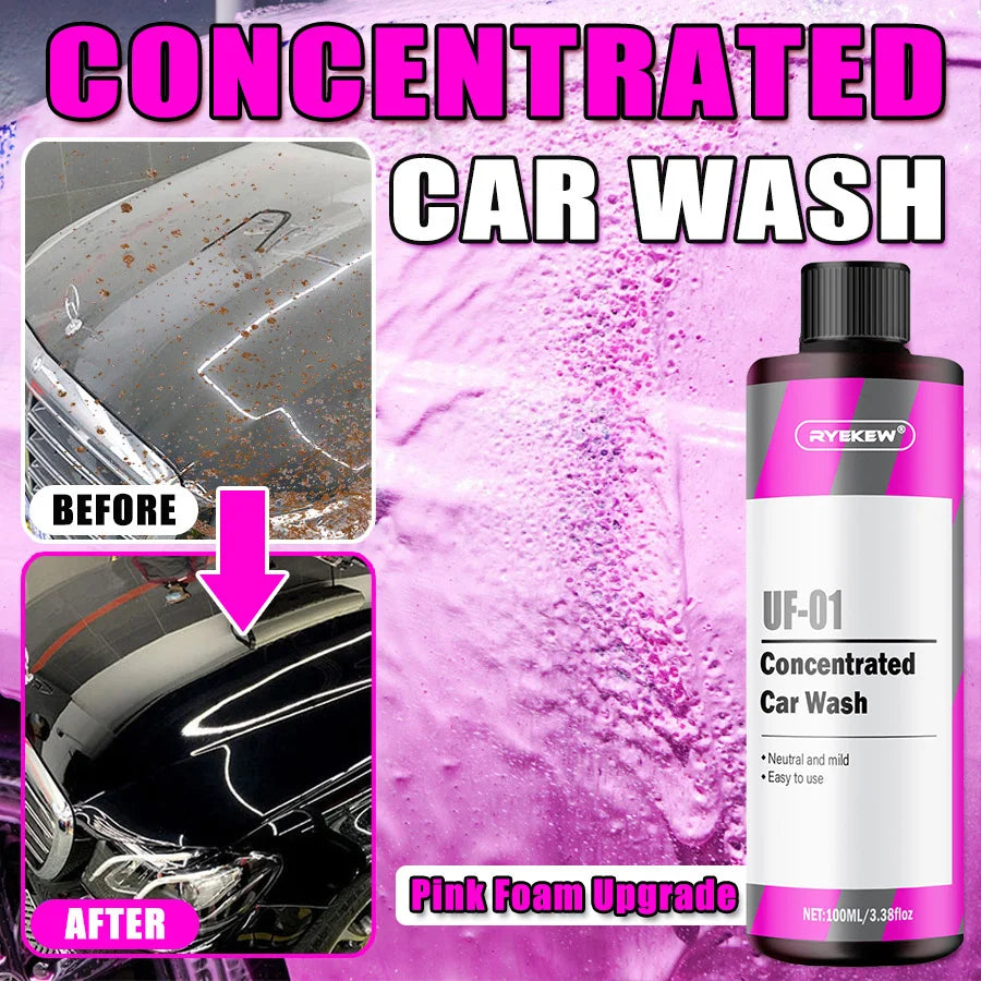 Pink Foaming Extreme Bodywash & Wax Foaming Car Wash Soap, Works with Foam Cannons/Guns or Bucket Washes For Cars, Trucks Ezkrea