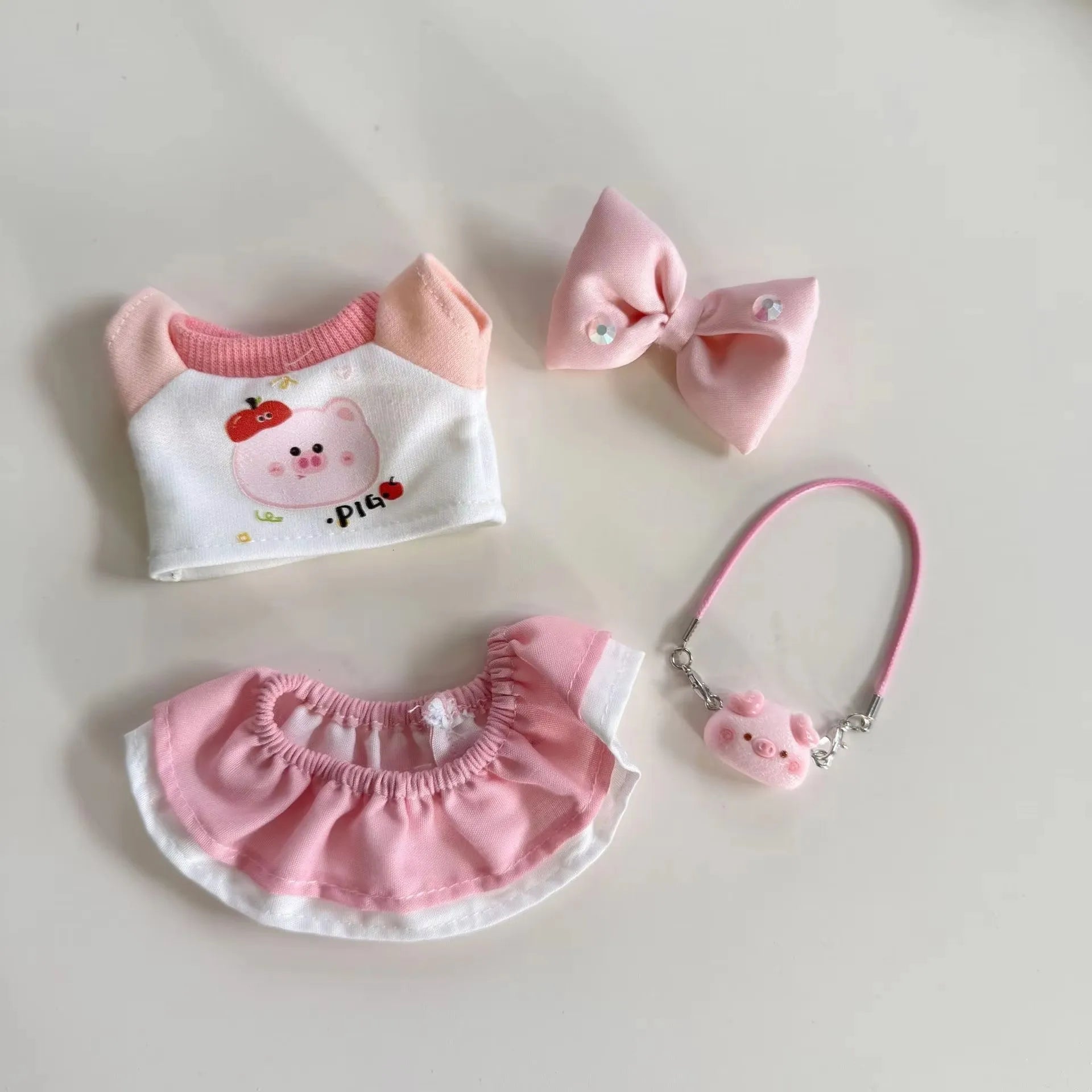 17cm labubu clothes outfit Plush doll clothes Macaron Cute Clothing DIY Kid Gift  Dog Clothes Hair accessories v1 v2 clothes Ezkrea