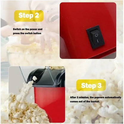 Electric Popcorn Maker Machine – Mini Automatic Popcorn Machine for Home & Kitchen Use | Fast & Easy Household Snack Appliance Ezkrea