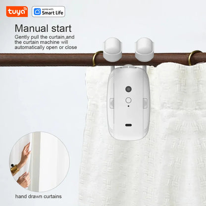 Tuya Smart Curtain Robot | Roman Rod Bluetooth Motor for Smart Home Tuya Automation Ezkrea