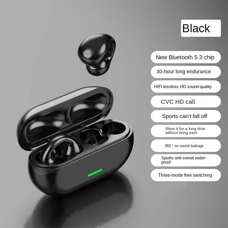 Original T75 Wireless Headphone – Bone Conduction Bluetooth 5.3, Waterproof TWS Sports Earphones with HiFi Sound Ezkrea