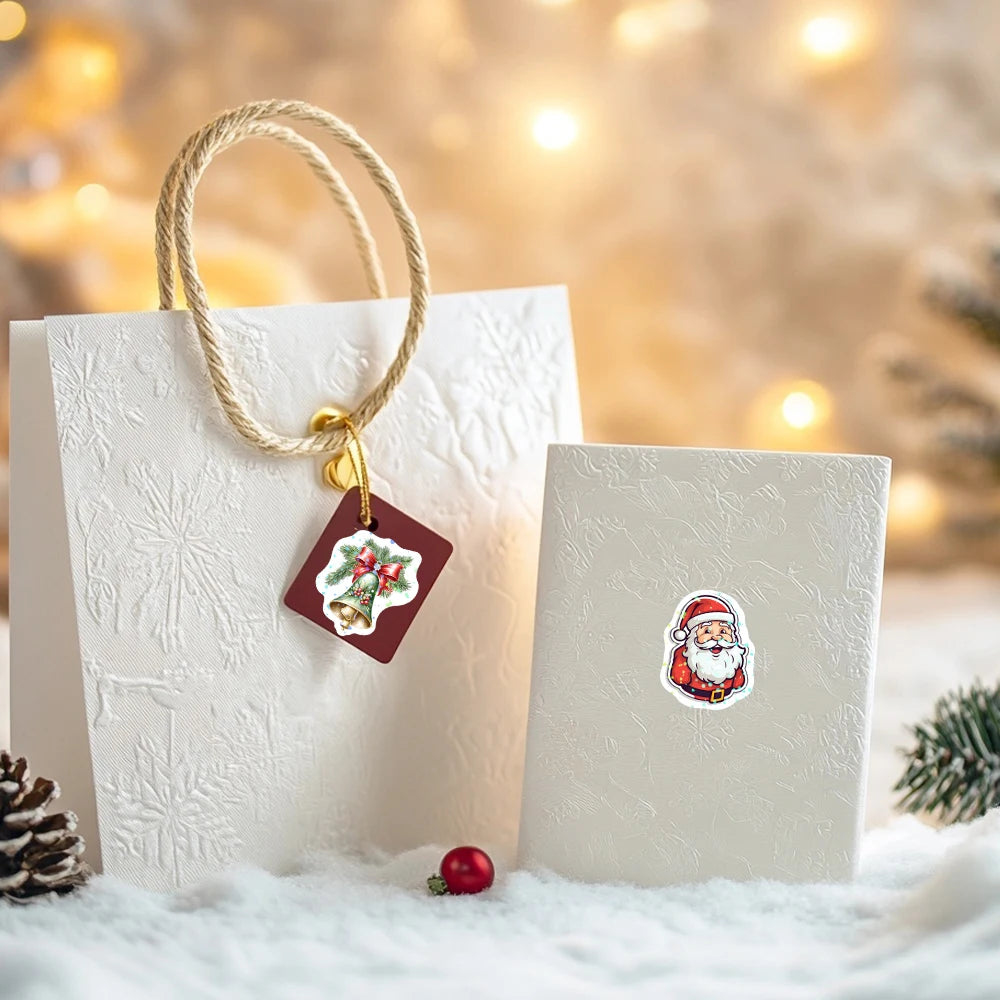 500pcs Laser Cartoon Christmas Stickers Christmas Gift Wrapping Label Sticker Reward Stickers Scrapbook Stationery,1" Ezkrea