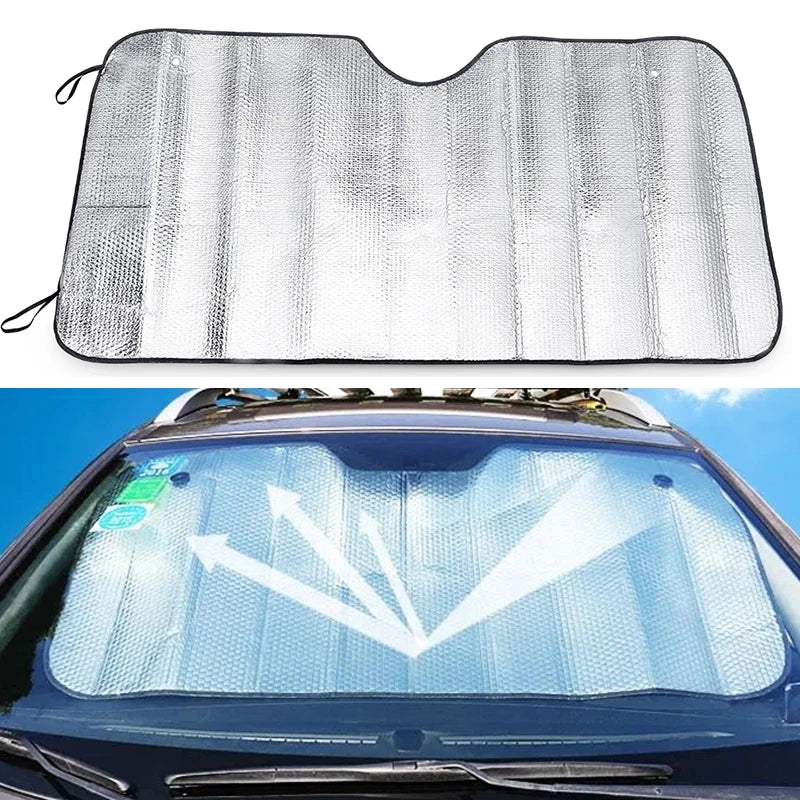 Car Windshield Sun Shade Cover – Anti-UV, Snow & Ice Protector for Front/Rear Glass | Auto Accessories Ezkrea