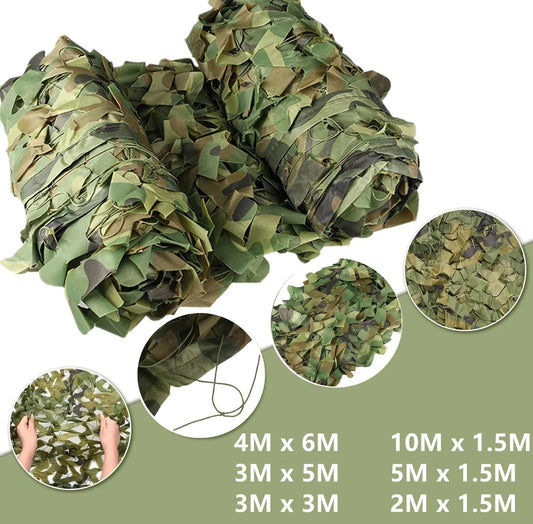 Camo Netting Camouflage Mesh – Sunshade & Hunting Cover (Multiple Sizes) Ezkrea