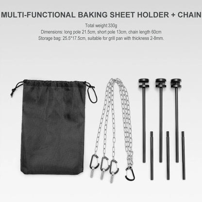 Outdoor BBQ Tripod Stand – Adjustable Detachable Grill & Pot Rack with Chain for Camping & Cooking Ezkrea