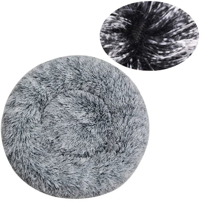 40-90cm Round Pet Bed for Large Dog Bed Super Soft Cat Bed Long Plush Dog House for Medium Dog House Winter Warm Sleeping Ezkrea