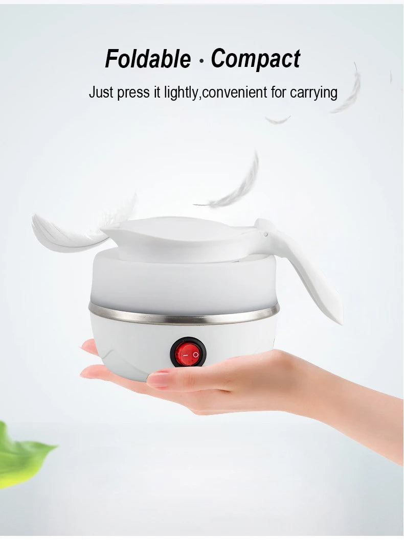 Foldable & Portable Electric Travel Kettle – 600ML, 220V, Fast Boiling Water Heater EZKrea.com