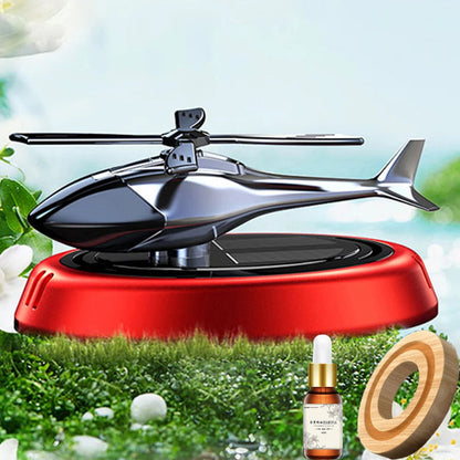 Solar-Powered Car Air Freshener – Rotating Aircraft Design with Essential Oils Ezkrea