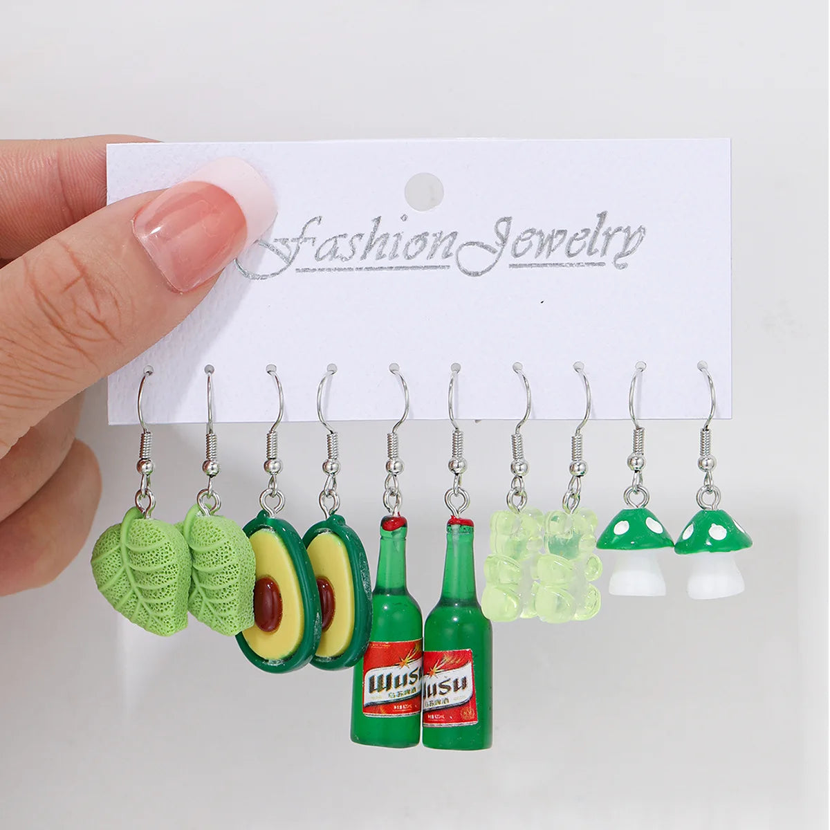 Fashion Sweet Fruit Drink Earrings Set for Women Cute Cartoon Food Ice Cream Donut Funny Resin Earrings Party Jewelry Gift New Ezkrea