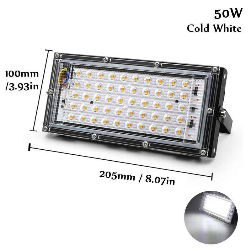 50W SMD 2835 LED Chip Floodlight – 220V Smart IC, Long Lifespan, Waterproof DIY Spotlight for Outdoor Lighting & Lamp Repair Projects Ezkrea