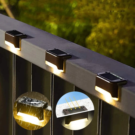 Solar Step Lights Outdoor – Waterproof LED Deck Lamps for Garden, Stairs, Patio & Fence Decoration (Auto On/Off) Ezkrea