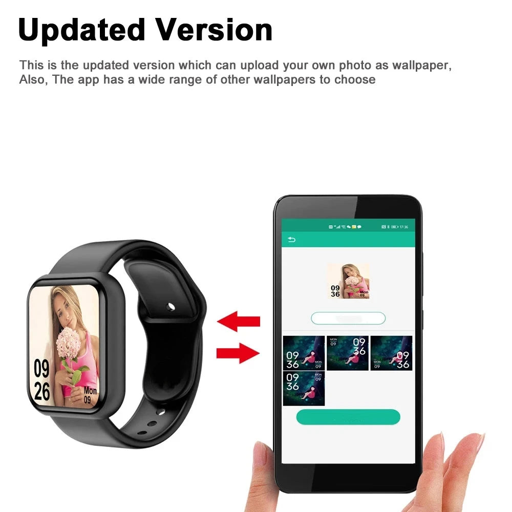 Smart Watch For Men Women Wristwatch Bluetooth Connect Phone Music Player Fitness Sport Bracelet Health Monitor Digital Watches Ezkrea