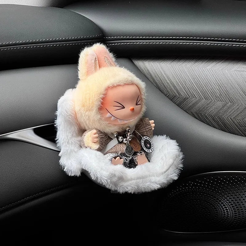 Labubu Car Safety Seat For 15-17cm Mini Plush Idol Doll Air Outlet Aromatherapy Car Ornament Gifts Car Interior Decoration Ezkrea