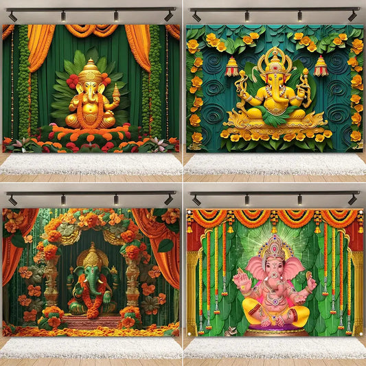 Indian Traditional Backdrop Photo Festival Party Candle Fireworks Mural Hindu Indian Wedding Holi Flower Anniversary Background Ezkrea