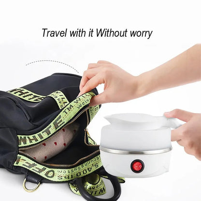 Foldable & Portable Electric Travel Kettle – 600ML, 220V, Fast Boiling Water Heater EZKrea.com