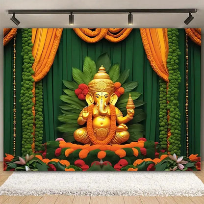 Indian Traditional Backdrop Photo Festival Party Candle Fireworks Mural Hindu Indian Wedding Holi Flower Anniversary Background Ezkrea