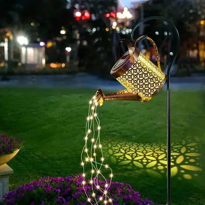 Solar Fairy Watering Can Lights – Vintage Metal Hanging Garden Kettle Lamp for Outdoor Yard & Patio Decoration Ezkrea