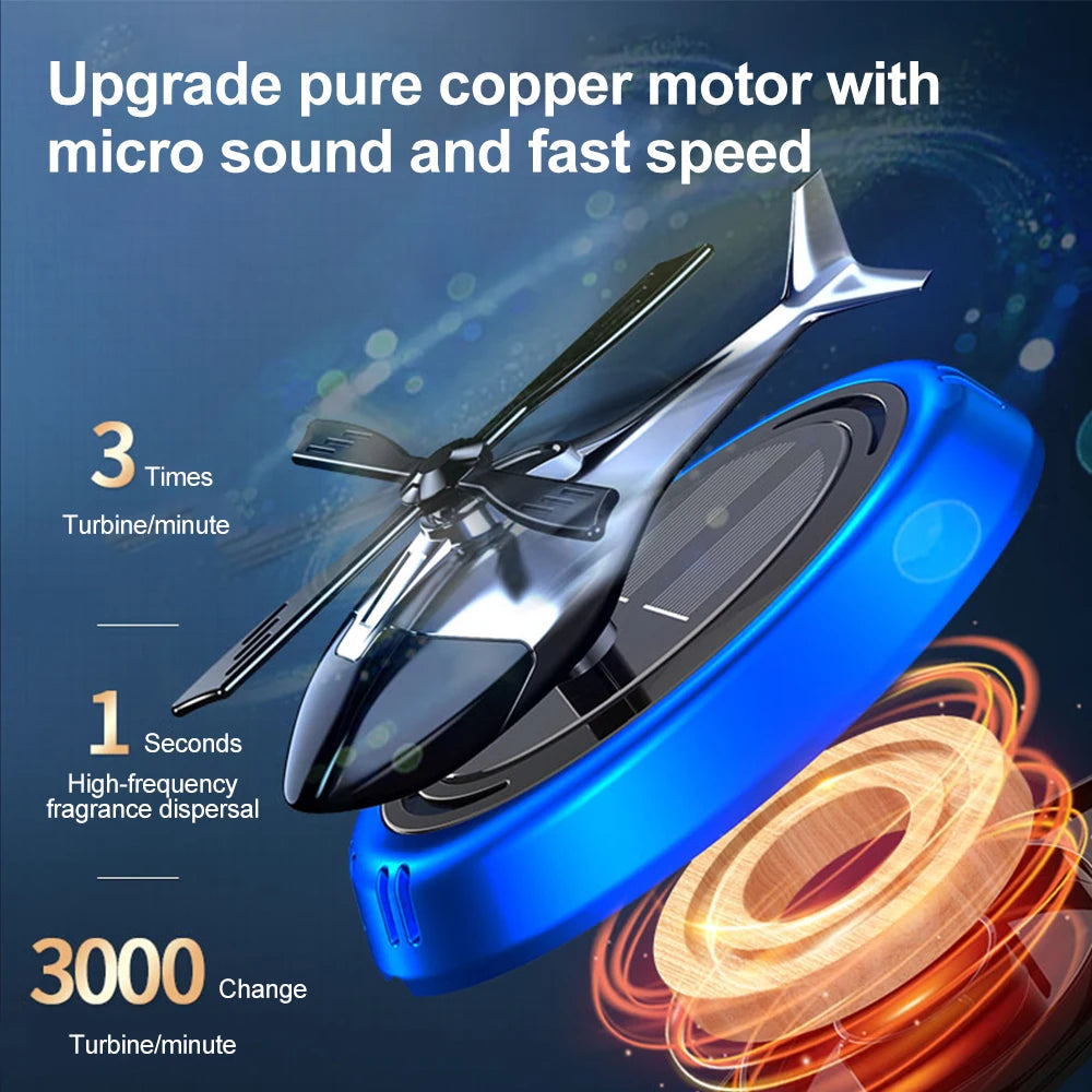 Solar-Powered Car Air Freshener – Rotating Aircraft Design with Essential Oils Ezkrea