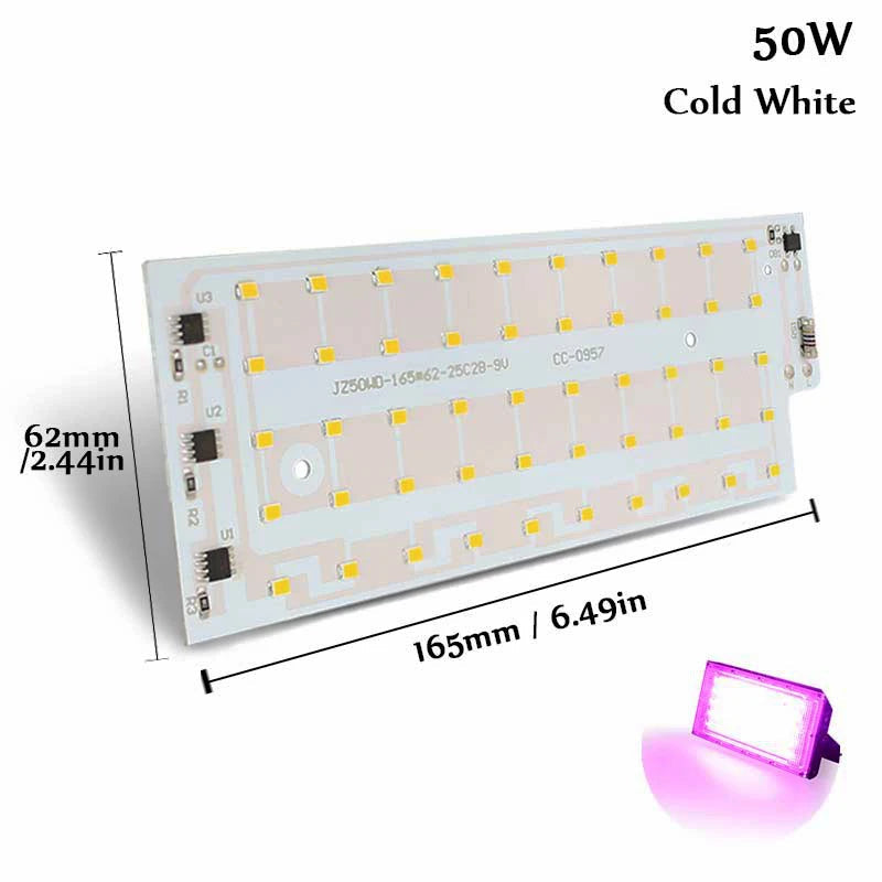 50W SMD 2835 LED Chip Floodlight – 220V Smart IC, Long Lifespan, Waterproof DIY Spotlight for Outdoor Lighting & Lamp Repair Projects Ezkrea
