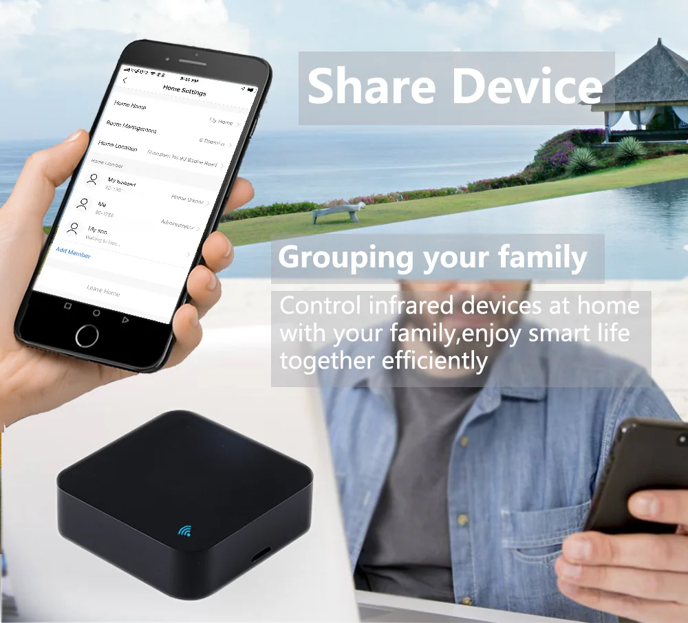 Tuya WiFi RF/IR Remote Control 433MHz/315MHz – SmartLife App Compatible for TV, AC & More | Works with Alexa & Google Home Ezkrea