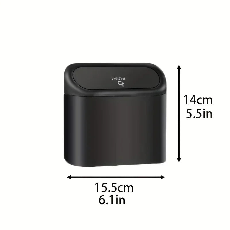 Trash Can for Car with Lid – Leak-Proof Mini Bin with 60/300 Bags | Compact Car Garbage Holder & Organizer Accessory Ezkrea