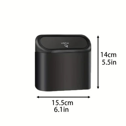 Trash Can for Car with Lid – Leak-Proof Mini Bin with 60/300 Bags | Compact Car Garbage Holder & Organizer Accessory Ezkrea