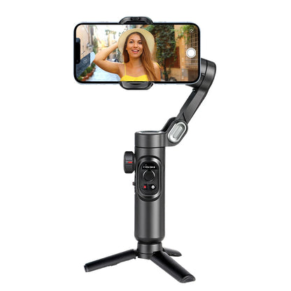 Smart XE 3-Axis Gimbal Stabilizer w/ Fill Light – Face Tracking, Vlogging & TikTok Ready for iPhone & Android Smartphones Ezkrea