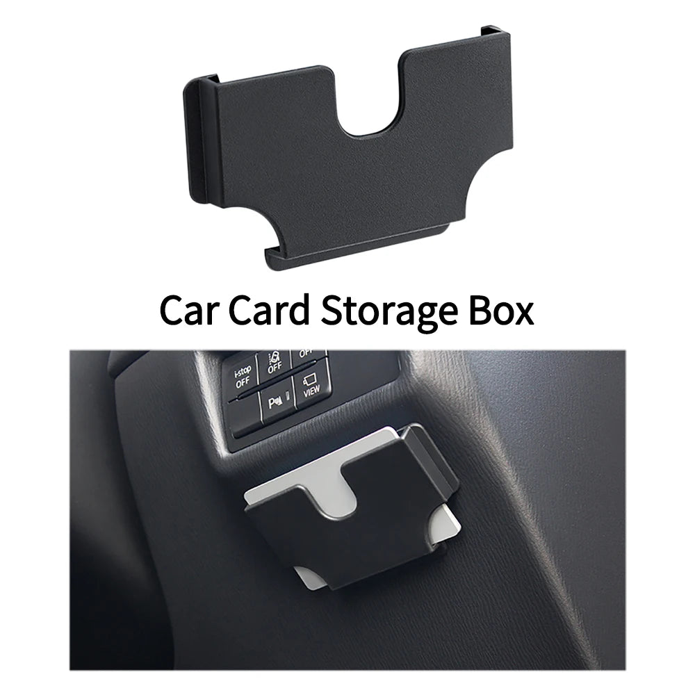 Universal Car Dashboard Card Holder – PVC Voucher & Toll Card Storage Box with Quick Access Slot Ezkrea