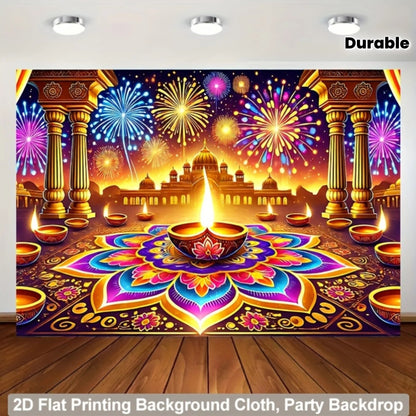"Diwali Festival Polyester Tapestry Multi-Size Wall Art for Home Decor Indian Mandala Design Gift" Ezkrea