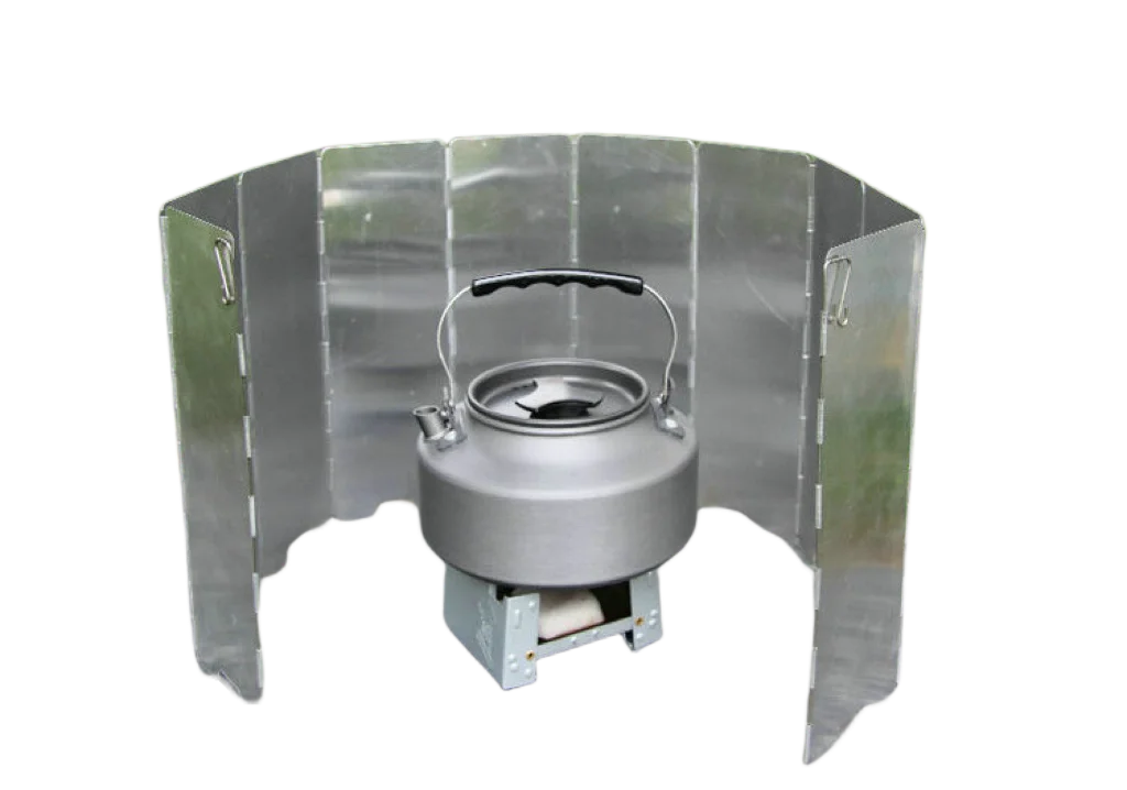 Wind Shield for Camping Stove – 8/9/10 Plate Folding Windproof Screen, Aluminum Alloy Outdoor Cooking Wind Block Ezkrea
