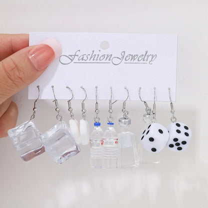 Fashion Sweet Fruit Drink Earrings Set for Women Cute Cartoon Food Ice Cream Donut Funny Resin Earrings Party Jewelry Gift New Ezkrea