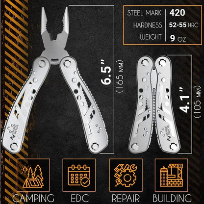 24-in-1 Multitool Pliers – Survival Gear for Camping, Hunting & DIY | Ultimate Gift for Men, Dad, Husband Ezkrea