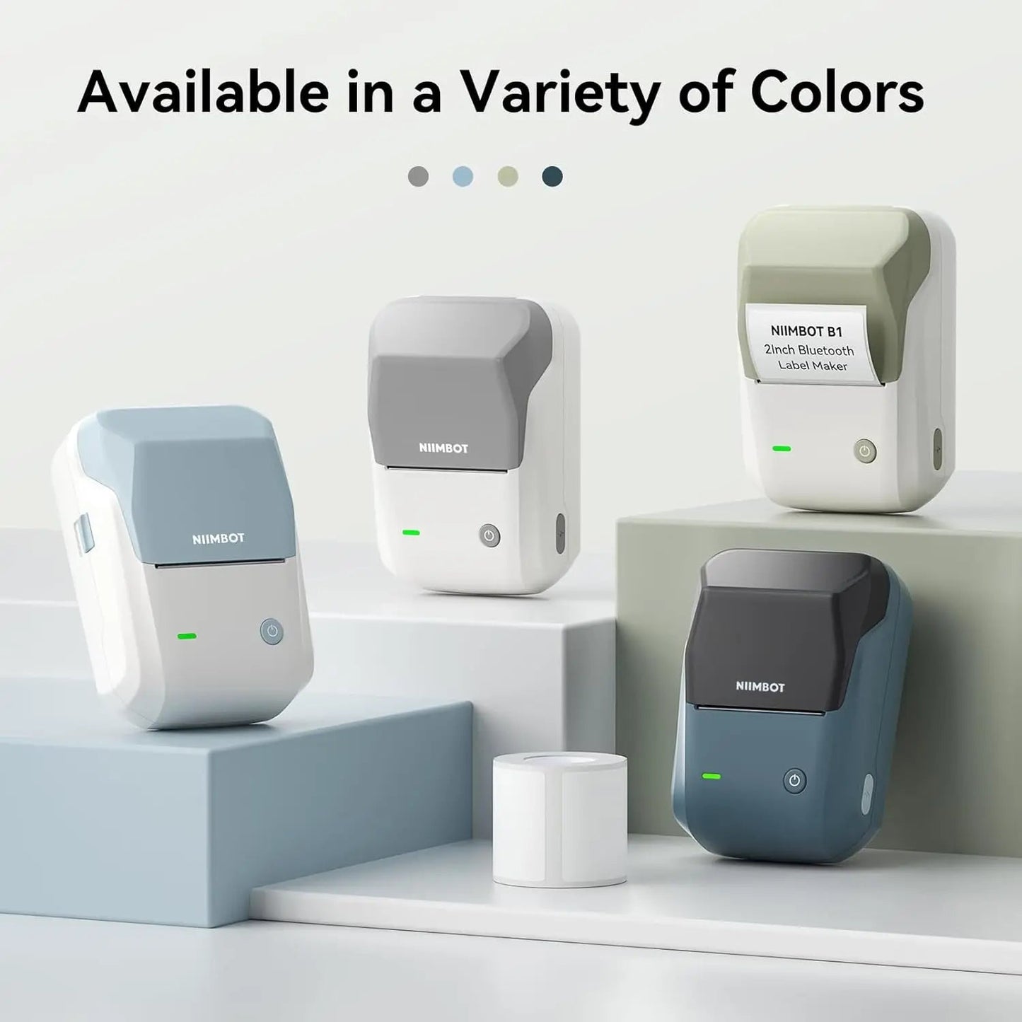 2-Inch Thermal Printer – Portable Bluetooth Label Maker with Waterproof Sticker Rolls Ezkrea