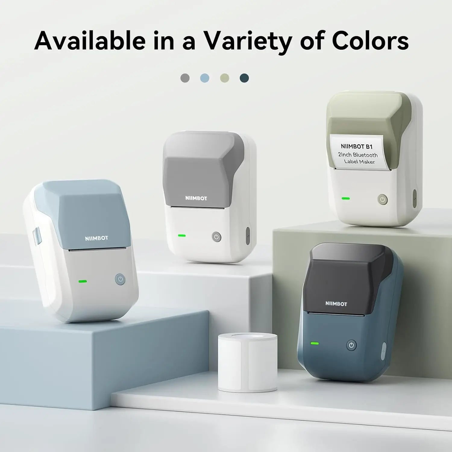 2-Inch Thermal Printer – Portable Bluetooth Label Maker with Waterproof Sticker Rolls Ezkrea