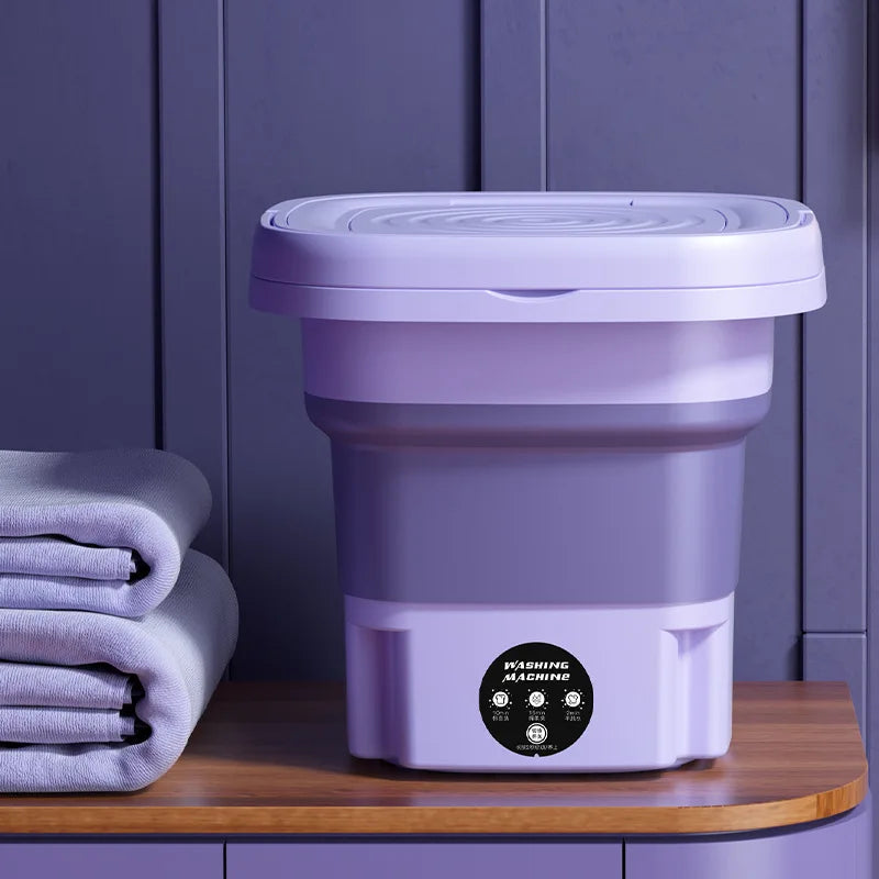 8L Foldable Washing Machine with Spin Dryer – Portable & Compact Ezkrea