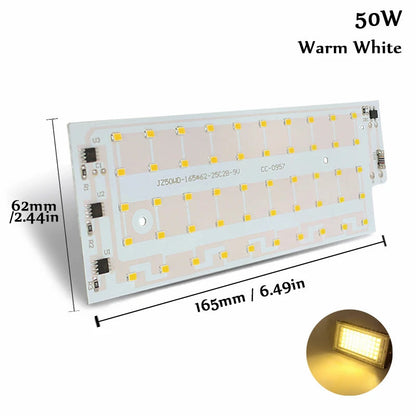50W SMD 2835 LED Chip Floodlight – 220V Smart IC, Long Lifespan, Waterproof DIY Spotlight for Outdoor Lighting & Lamp Repair Projects Ezkrea