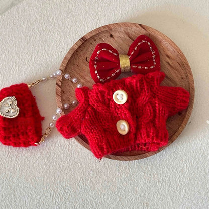 17cm labubu clothes outfit Plush doll clothes Macaron Cute Clothing DIY Kid Gift  Dog Clothes Hair accessories v1 v2 clothes Ezkrea